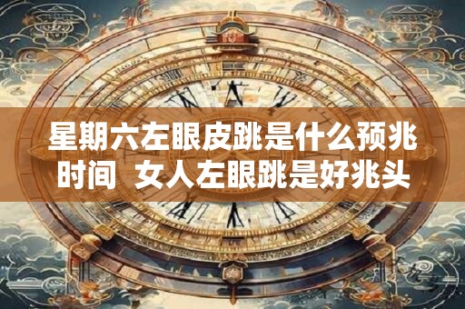 星期六左眼皮跳是什么预兆时间  女人左眼跳是好兆头吗