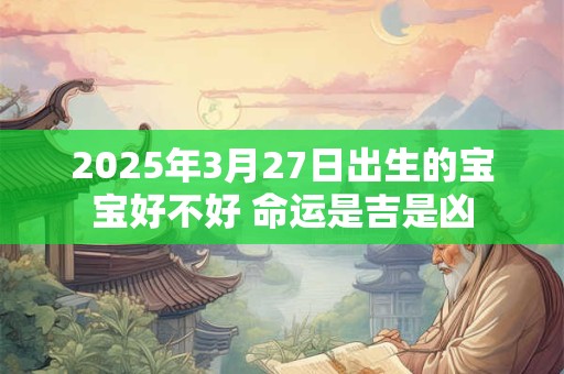 2025年3月27日出生的宝宝好不好 命运是吉是凶