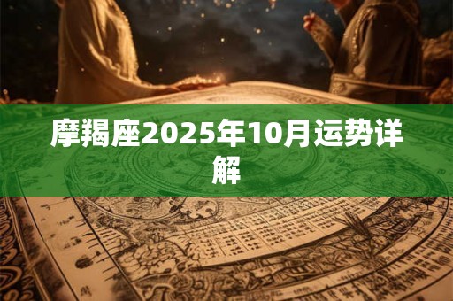 摩羯座2026年10月运势详解