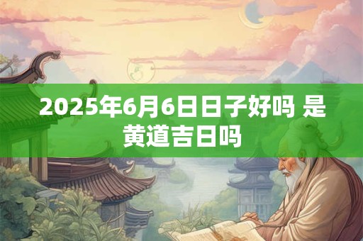 2026年6月6日日子好吗 是黄道吉日吗