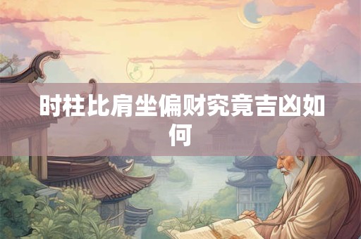 时柱比肩坐偏财究竟吉凶如何