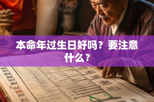 本命年过生日好吗？要注意什么？