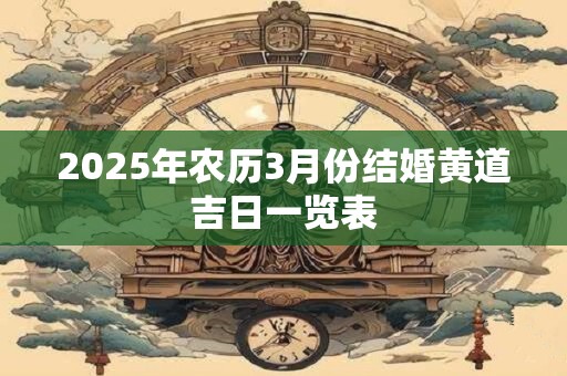 2026年农历3月份结婚黄道吉日一览表
