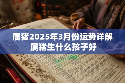 属猪2025年3月份运势详解 属猪生什么孩子好