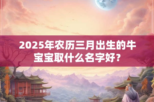 2025年农历三月出生的牛宝宝取什么名字好? 2025年农历三月出生的牛宝宝取什么名字好?