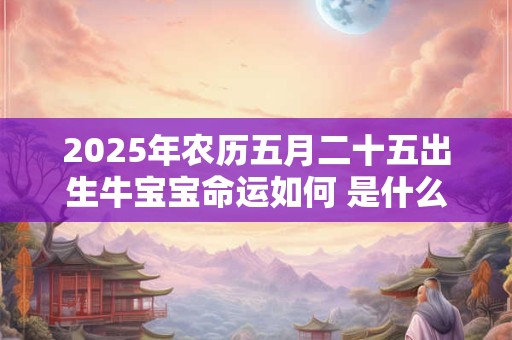 2025年农历五月二十五出生牛宝宝命运如何 是什么命