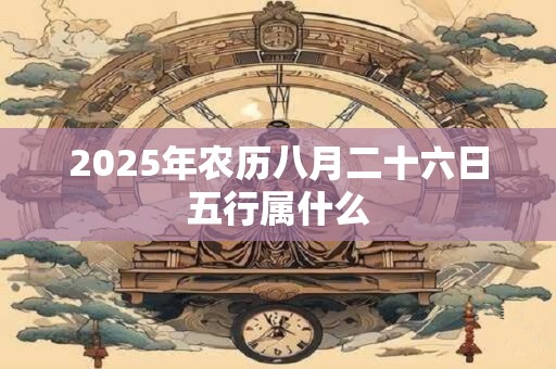 2025年农历八月二十六日五行属什么 2025年农历八月二十六日五行属什么