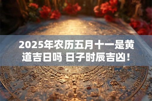 2025年农历五月十一是黄道吉日吗 日子时辰吉凶！