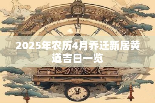 2025年农历4月乔迁新居黄道吉日一览