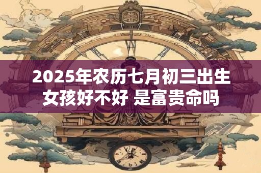 2025年农历七月初三出生女孩好不好 是富贵命吗