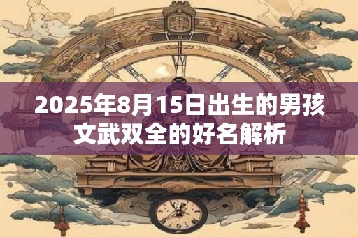 2025年8月15日出生的男孩文武双全的好名解析