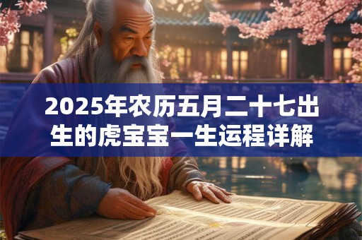 2025年农历五月二十七出生的虎宝宝一生运程详解