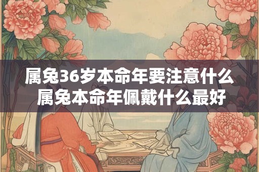 属兔36岁本命年要注意什么 属兔本命年佩戴什么最好