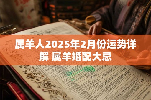 属羊人2025年2月份运势详解 属羊婚配大忌
