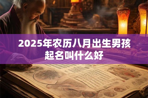 2025年农历八月出生男孩起名叫什么好 2025年农历八月出生男孩起名叫什么好