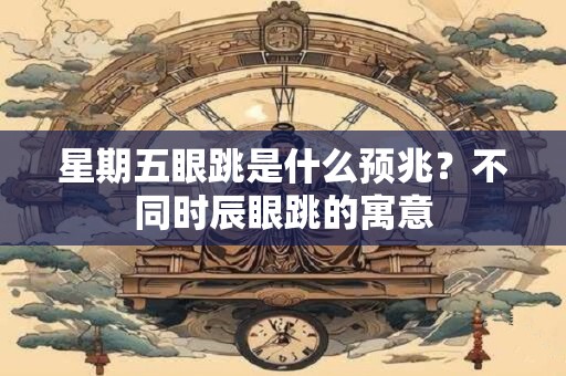 星期五眼跳是什么预兆?不同时辰眼跳的寓意 星期五眼跳是什么预兆?不同时辰眼跳的寓意