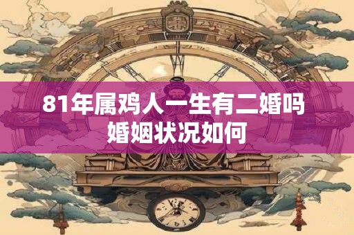 81年属鸡人一生有二婚吗 婚姻状况如何 81年属鸡人一生有二婚吗 婚姻状况如何