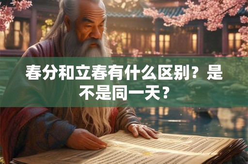 春分和立春有什么区别?是不是同一天? 春分和立春有什么区别?是不是同一天?