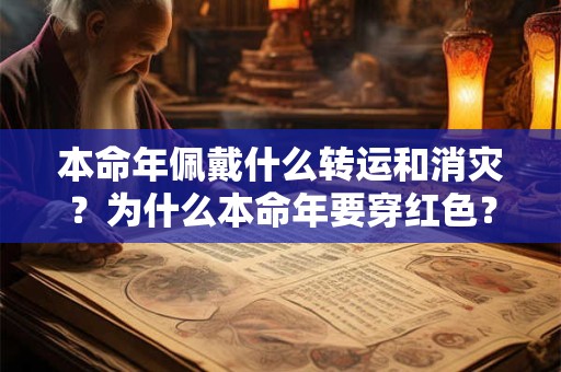本命年佩戴什么转运和消灾？为什么本命年要穿红色？