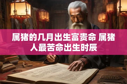 属猪的几月出生富贵命 属猪人最苦命出生时辰