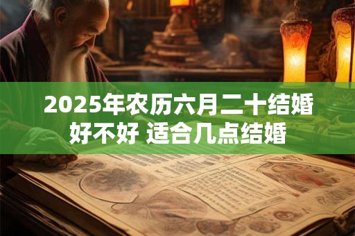2025年农历六月二十结婚好不好 适合几点结婚