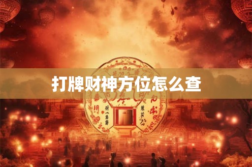 打牌财神方位怎么查