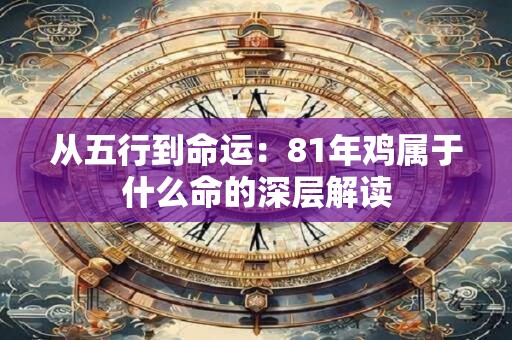 从五行到命运：81年鸡属于什么命的深层解读