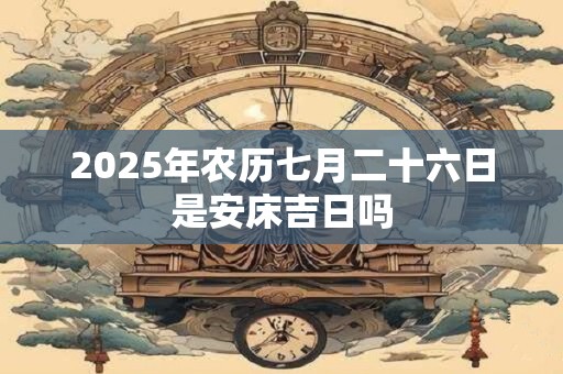 2025年农历七月二十六日是安床吉日吗
