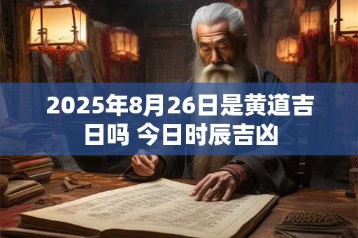2025年8月26日是黄道吉日吗 今日时辰吉凶