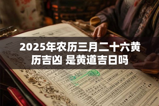 2025年农历三月二十六黄历吉凶 是黄道吉日吗