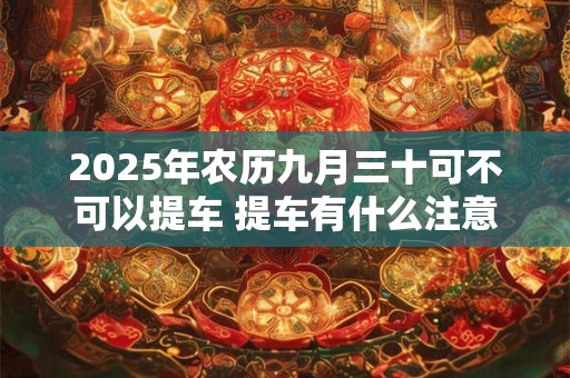 2025年农历九月三十可不可以提车 提车有什么注意点