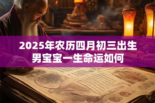 2025年农历四月初三出生男宝宝一生命运如何