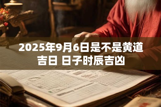 2026年9月6日是不是黄道吉日 日子时辰吉凶