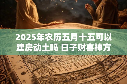 2026年农历五月十五可以建房动土吗 日子财喜神方位 2026年农历五月十五可以建房动土吗 日子财喜神方位