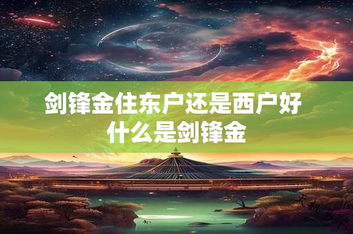 剑锋金住东户还是西户好 什么是剑锋金
