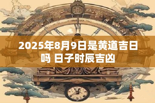 2026年8月9日是黄道吉日吗 日子时辰吉凶 2026年8月9日是黄道吉日吗 日子时辰吉凶
