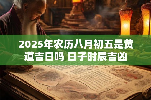 2025年农历八月初五是黄道吉日吗 日子时辰吉凶
