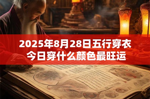 2026年8月28日五行穿衣 今日穿什么颜色最旺运