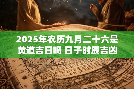 2025年农历九月二十六是黄道吉日吗 日子时辰吉凶