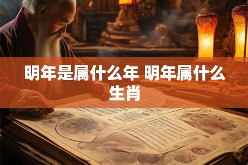 明年是属什么年 明年属什么生肖