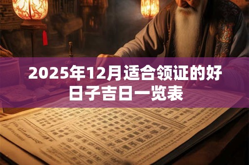 2025年12月适合领证的好日子吉日一览表