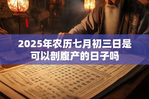 2025年农历七月初三日是可以剖腹产的日子吗