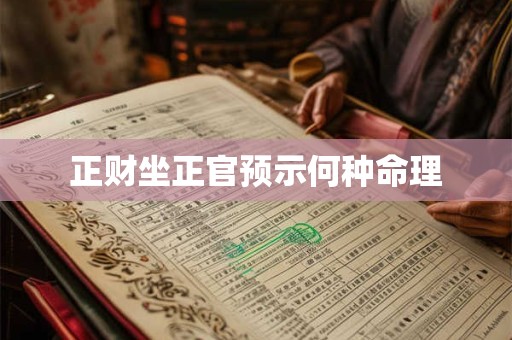 正财坐正官预示何种命理