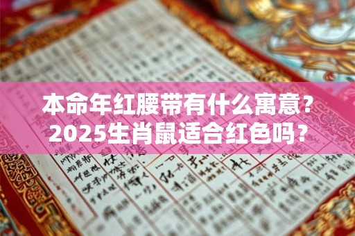 本命年红腰带有什么寓意？2025生肖鼠适合红色吗？