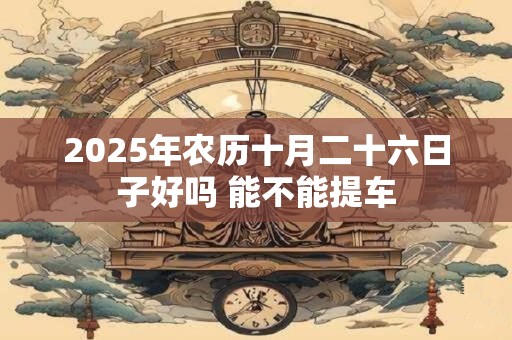 2025年农历十月二十六日子好吗 能不能提车
