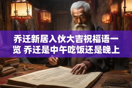 乔迁新居入伙大吉祝福语一览 乔迁是中午吃饭还是晚上