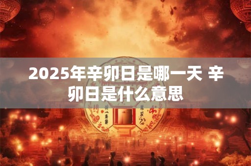 2025年辛卯日是哪一天 辛卯日是什么意思 2025年辛卯日是哪一天 辛卯日是什么意思
