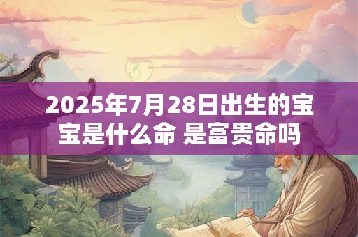 2025年7月28日出生的宝宝是什么命 是富贵命吗