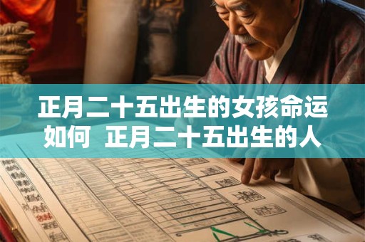 正月二十五出生的女孩命运如何  正月二十五出生的人命运如何