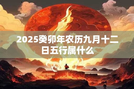 2026癸卯年农历九月十二日五行属什么